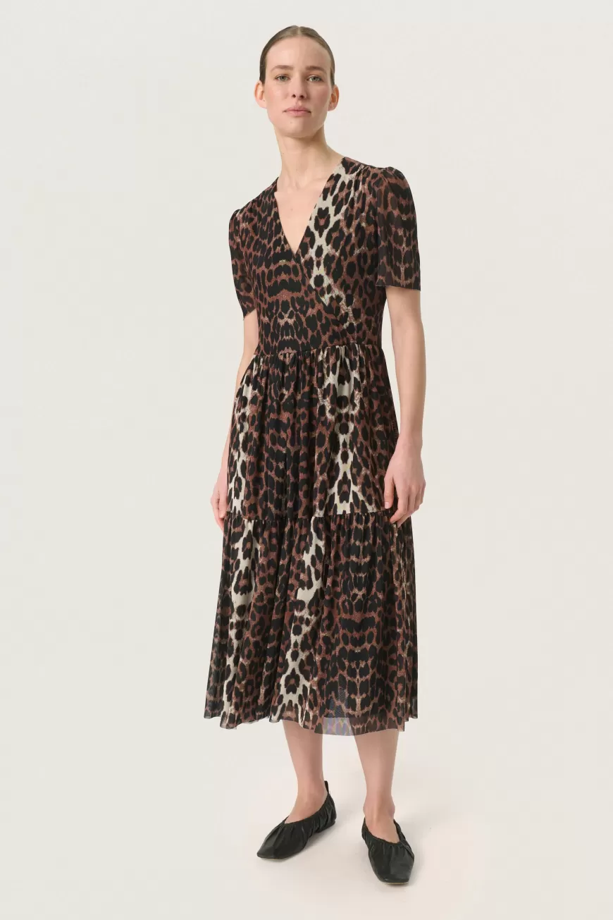 Soaked in Luxury SLAldora Leopard Kjole- Occasionwear | Kjoler