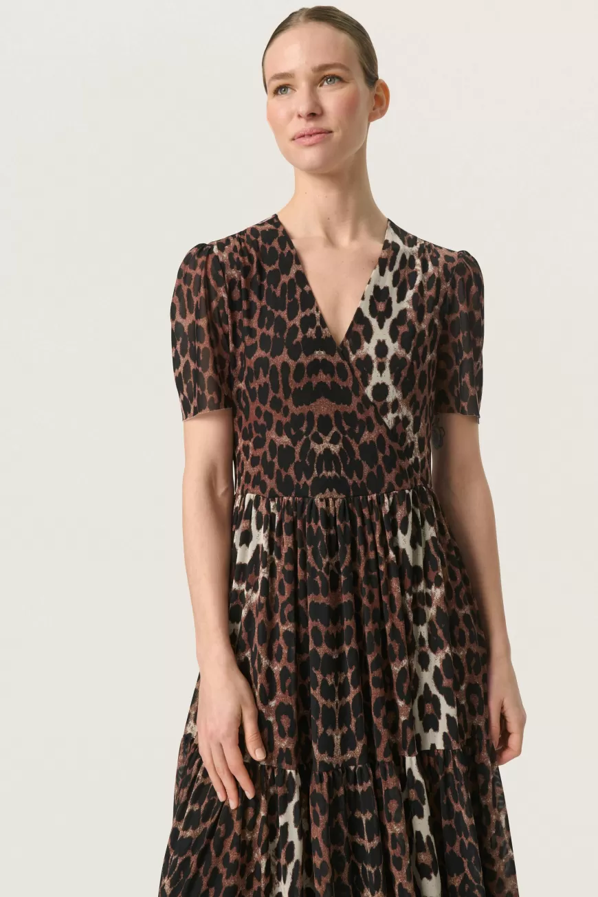 Soaked in Luxury SLAldora Leopard Kjole- Occasionwear | Kjoler