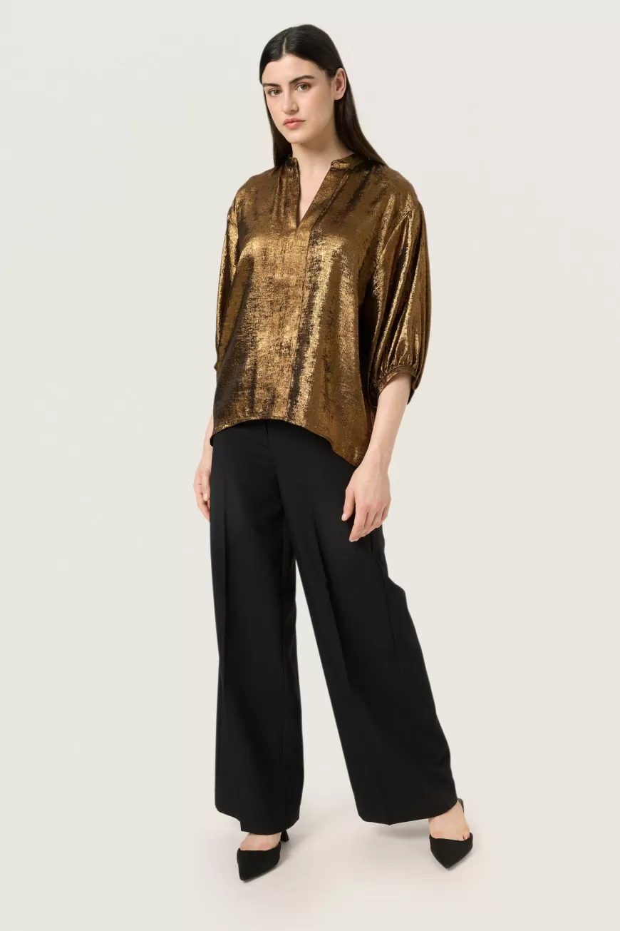 Soaked in Luxury SLElvie Bluse- Holiday Bliss | Occasionwear
