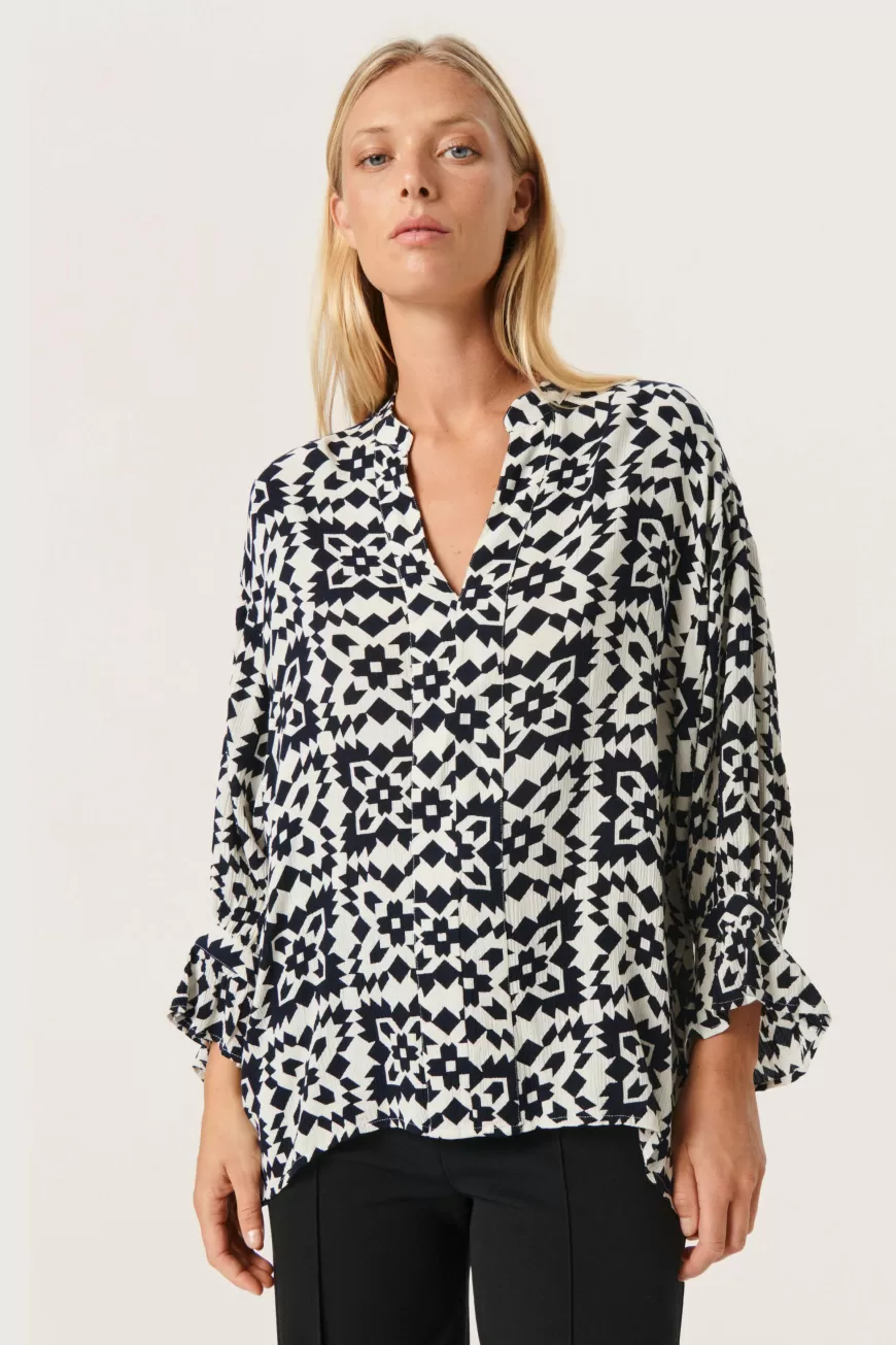 Soaked in Luxury SLZaya Bluse- Skjorter & Bluser